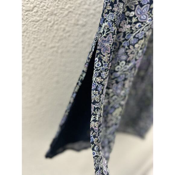 Vintage ZASHI Blue Floral Fairy Grunge 2 Pc Boho Tank Dress Maxi Top Set Size S - Picture 15 of 16